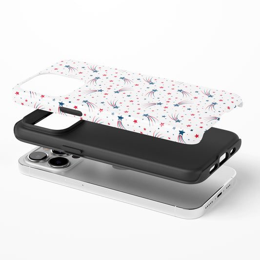 Red Blue Shooting Stars Pattern Phone Case