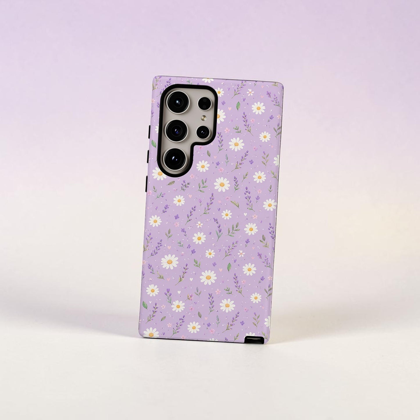 Summer Mini Daisies Series Light Pastel Purple Phone Case