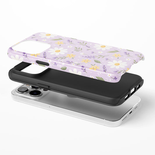 Summer Maxi Daisies Series Light Pastel Purple Phone Case