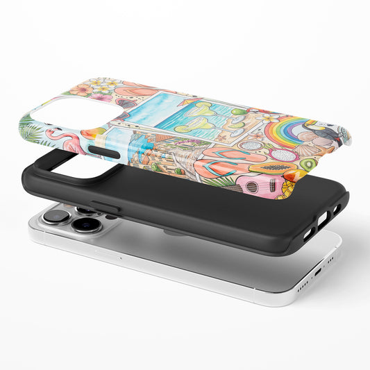 Tropical Vacation Collage Phone Case