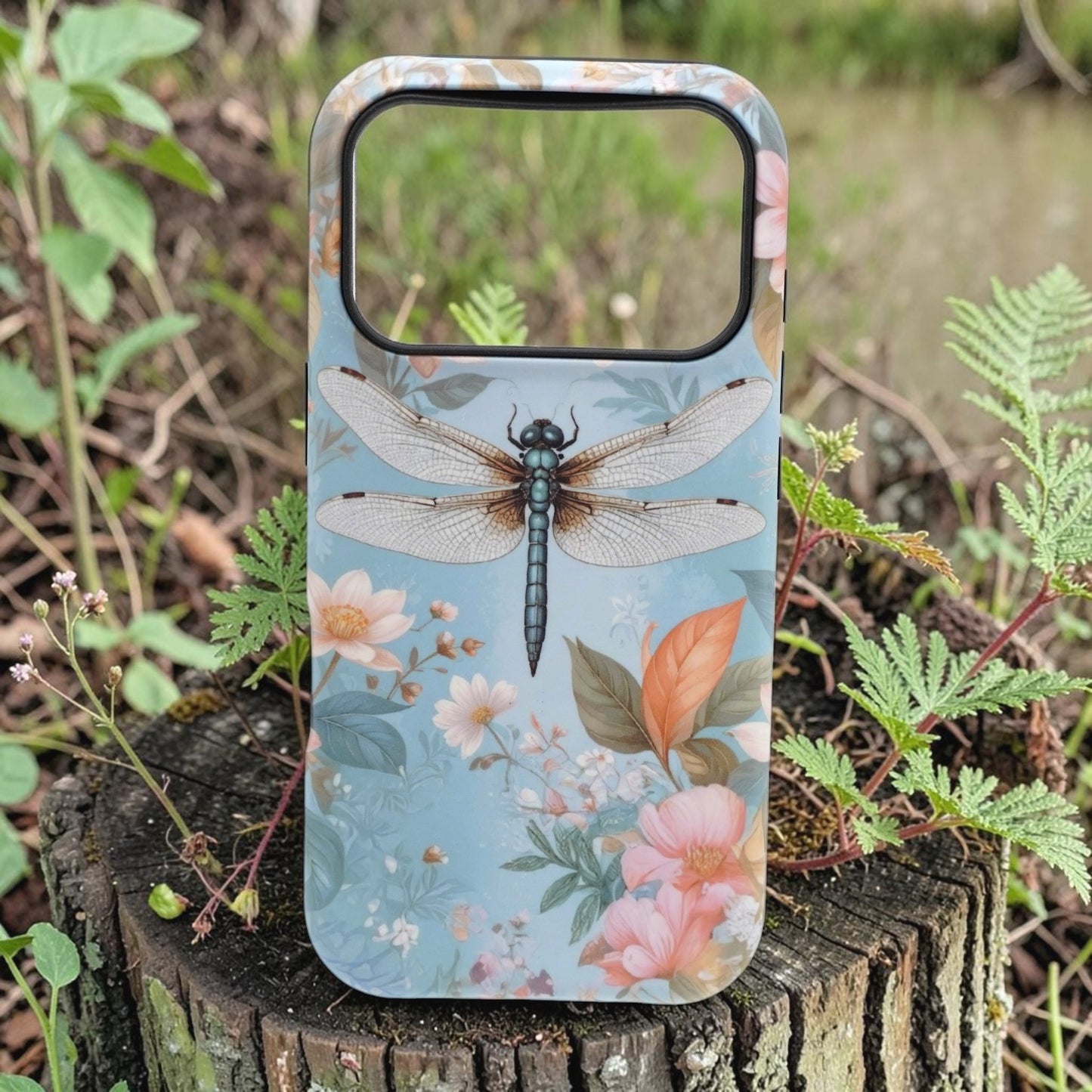 Botanical Dragonfly Floral Phone Case