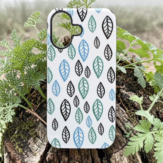 Nordic Leaf Linework Minimal Botanical Phone Case