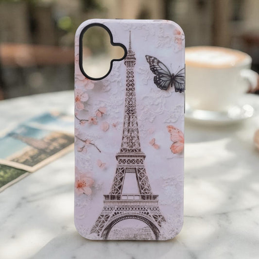 Paris in Bloom Eiffel Tower & Floral Expression Phone Case