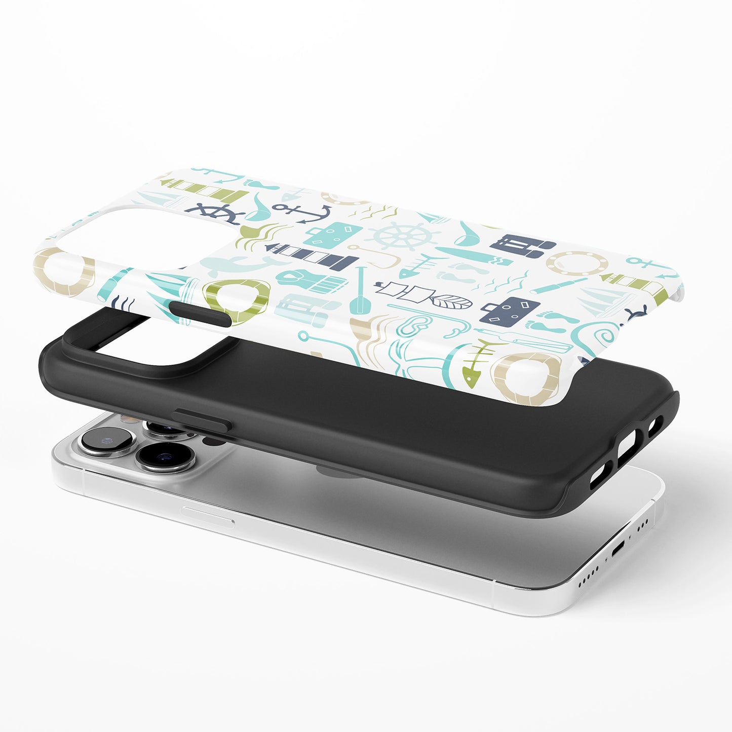 Nautical Summer Icons Pattern Phone Case