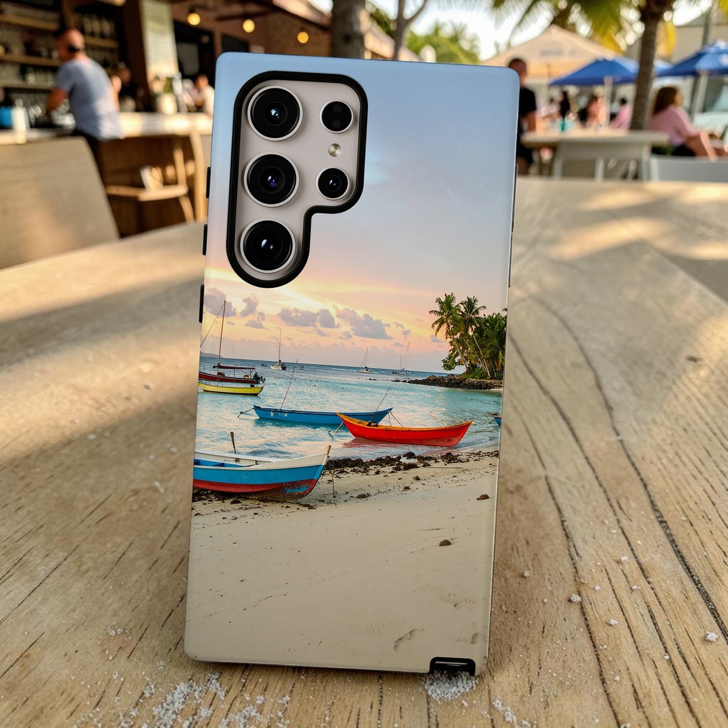 Boats at Sunset Pattern Phone Case
