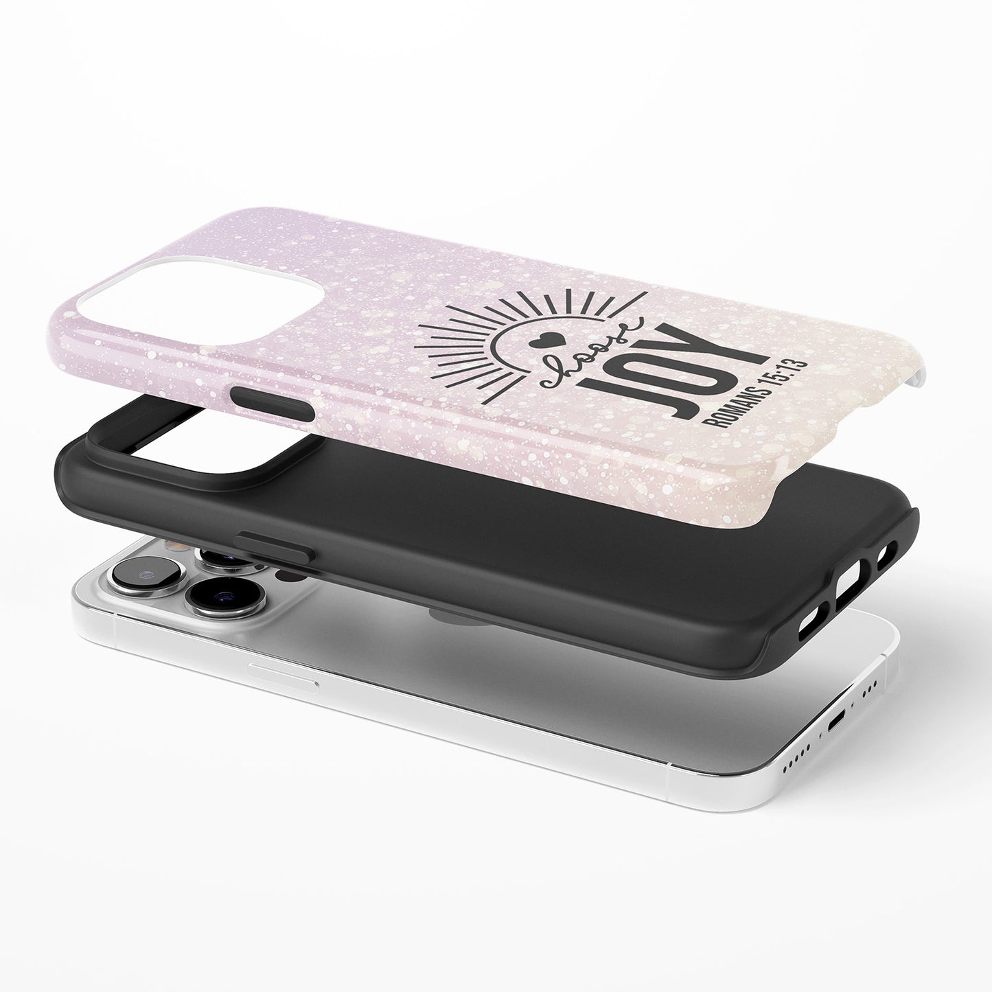 Choose Joy Inspirational Sunrise Scripture Gradient Purple-to-Beige Phone Case