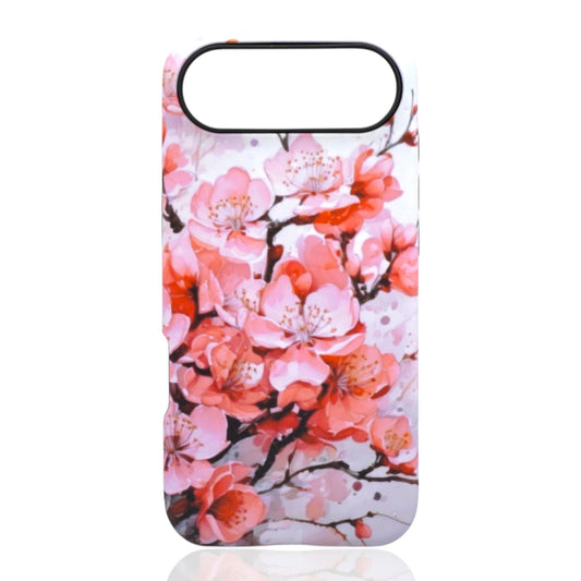 Phone case featuring pink cherry blossoms on delicate branches against a light background