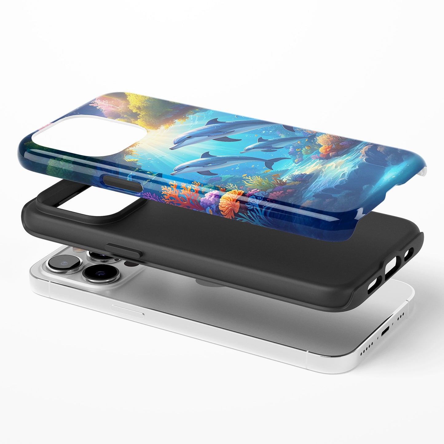 Dolphin Coral Reef Underwater Phone Case