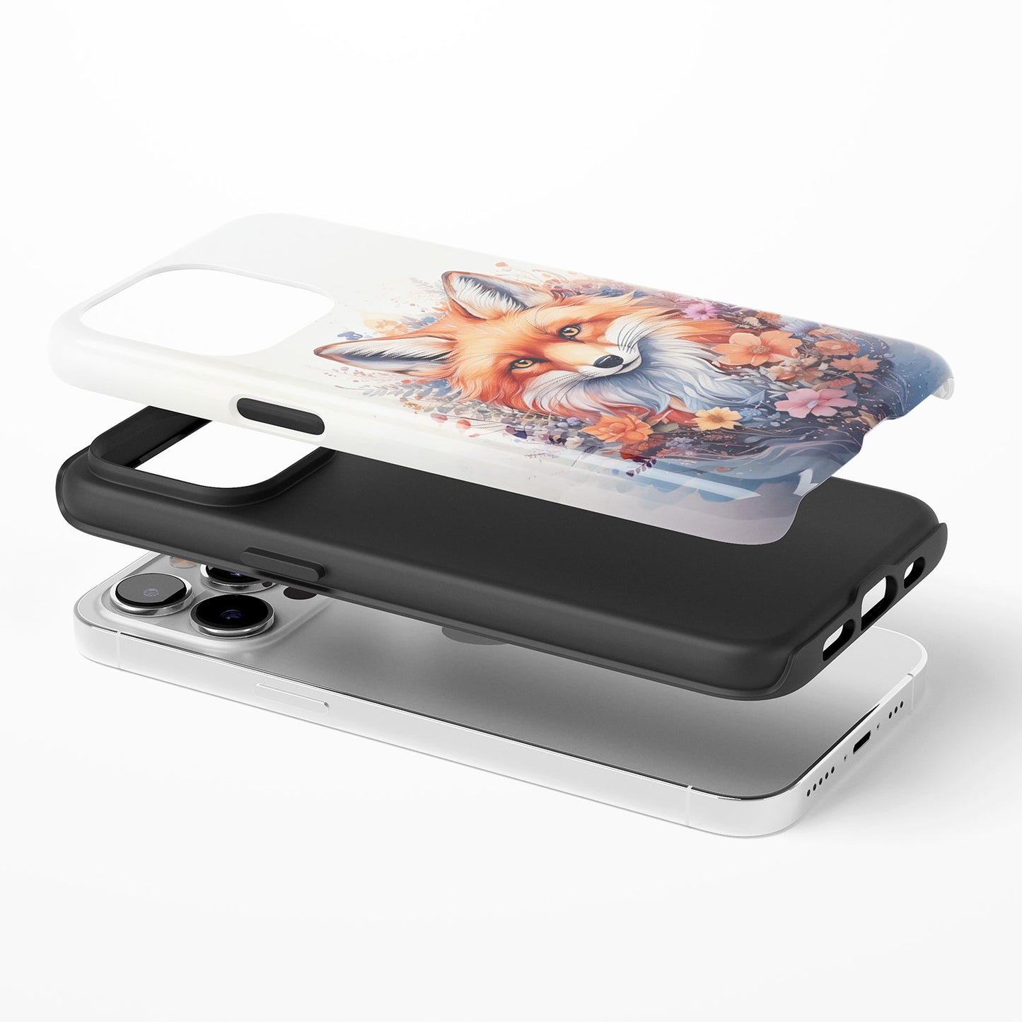 Fox Floral Art Phone Case