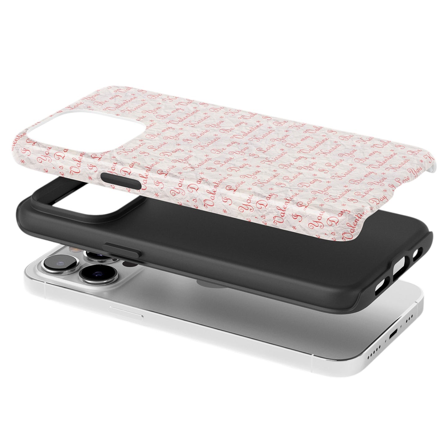Valentine Script Pattern Phone Case