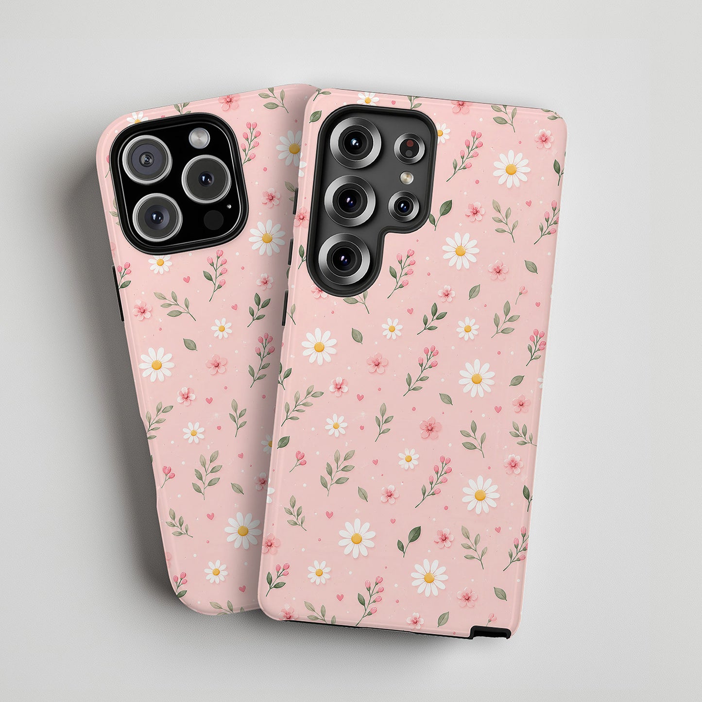 Summer Mini Daisies Series Light Pink Pastel Phone Case