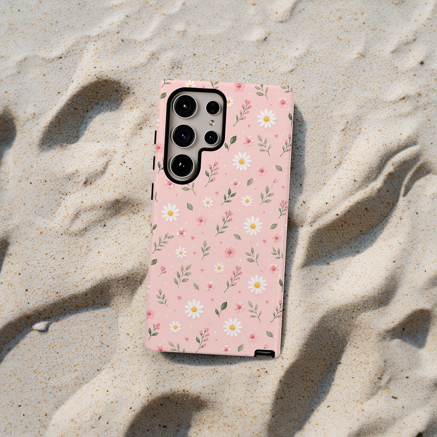 Summer Mini Daisies Series Light Pink Pastel Phone Case