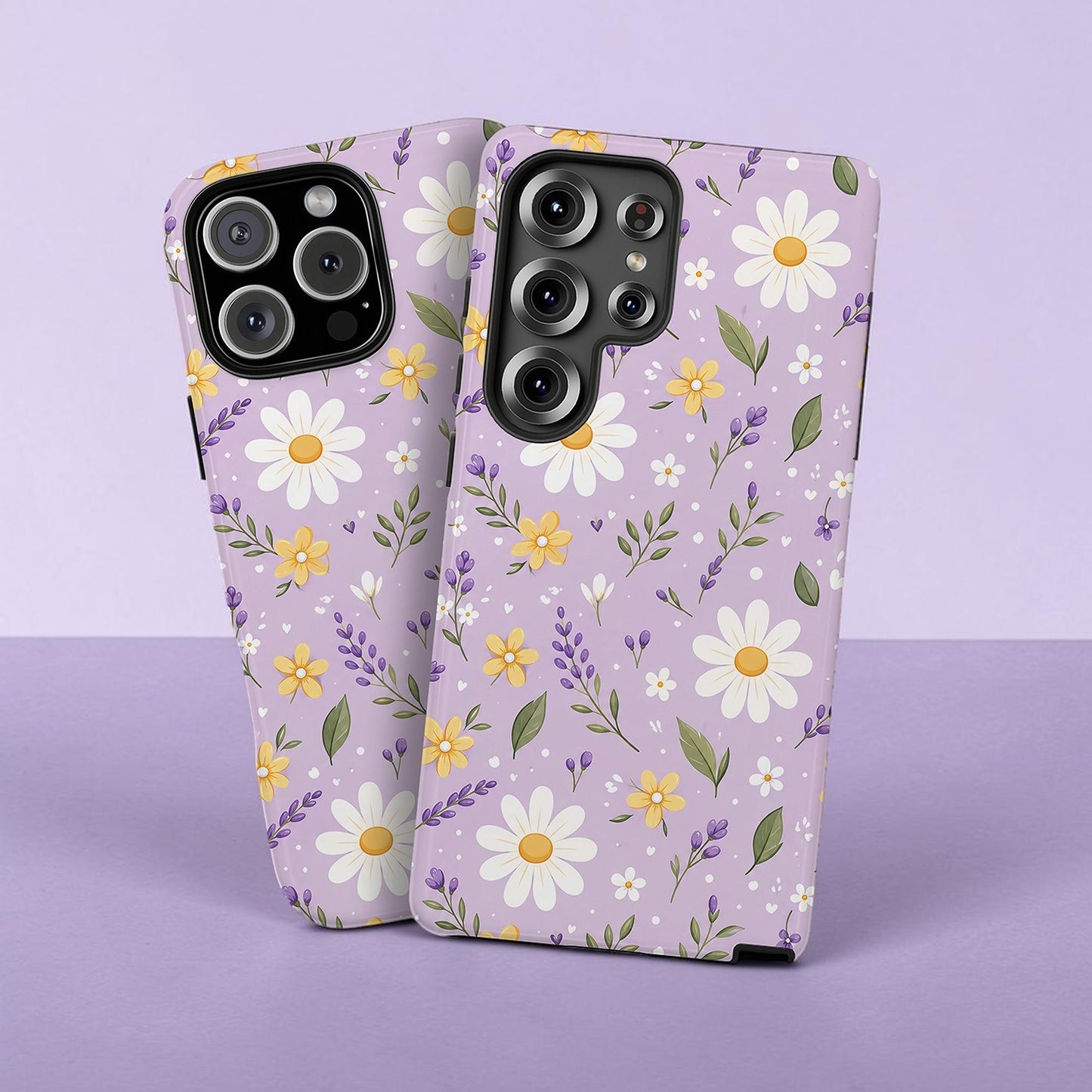 Summer Maxi Daisies Series Light Pastel Purple Phone Case