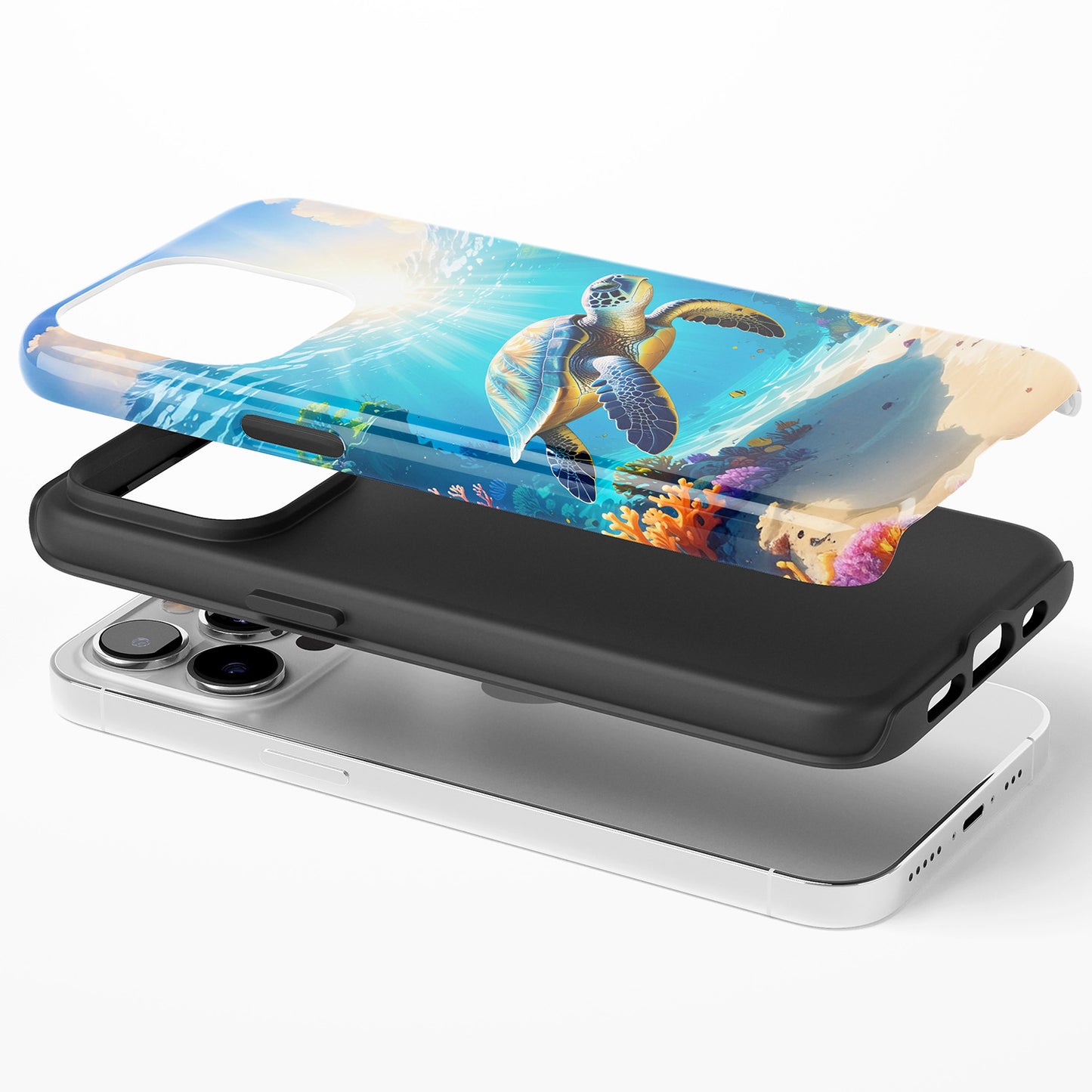 Sea Turtle Sunbeam Reef Phone Case