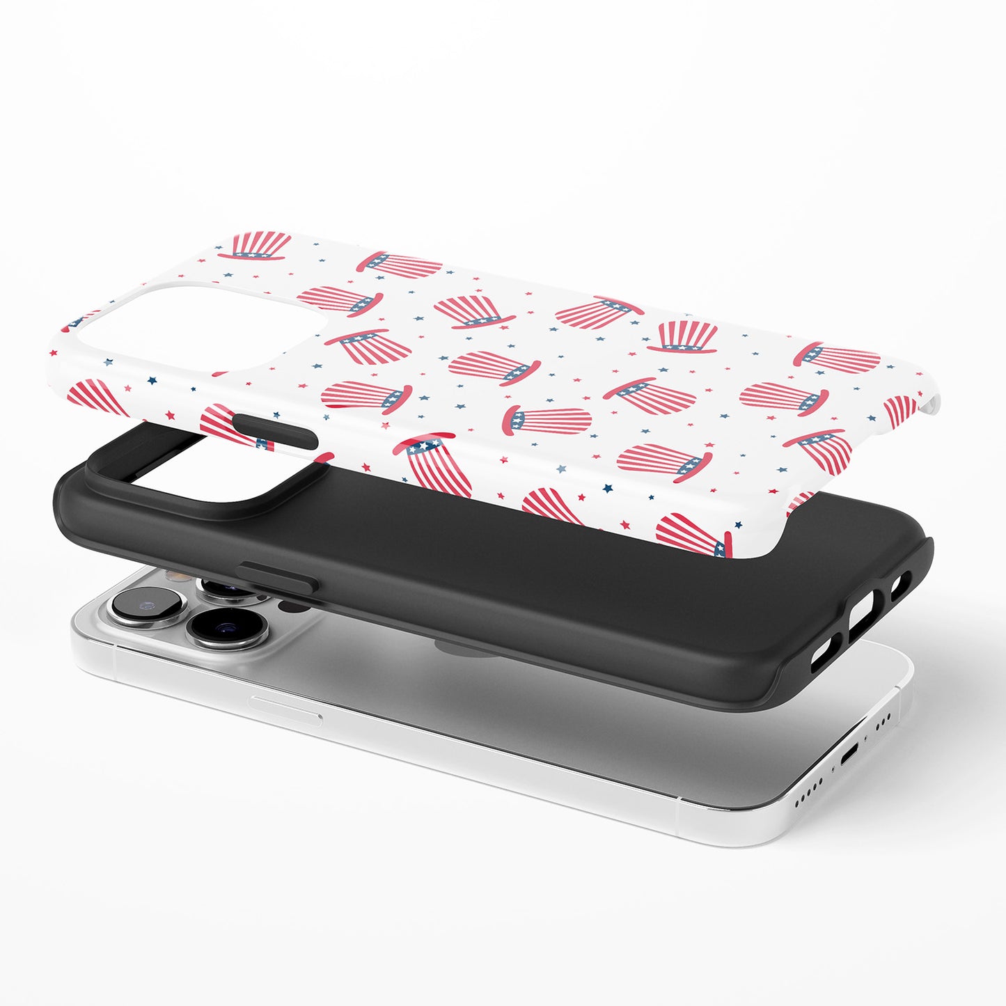 Patriotic Top Hats Pattern Phone Case