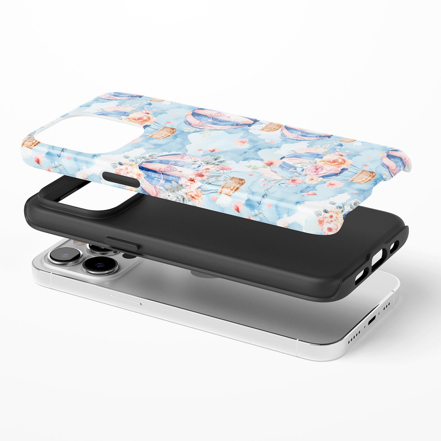 Watercolor Balloon Floral Sky Phone Case