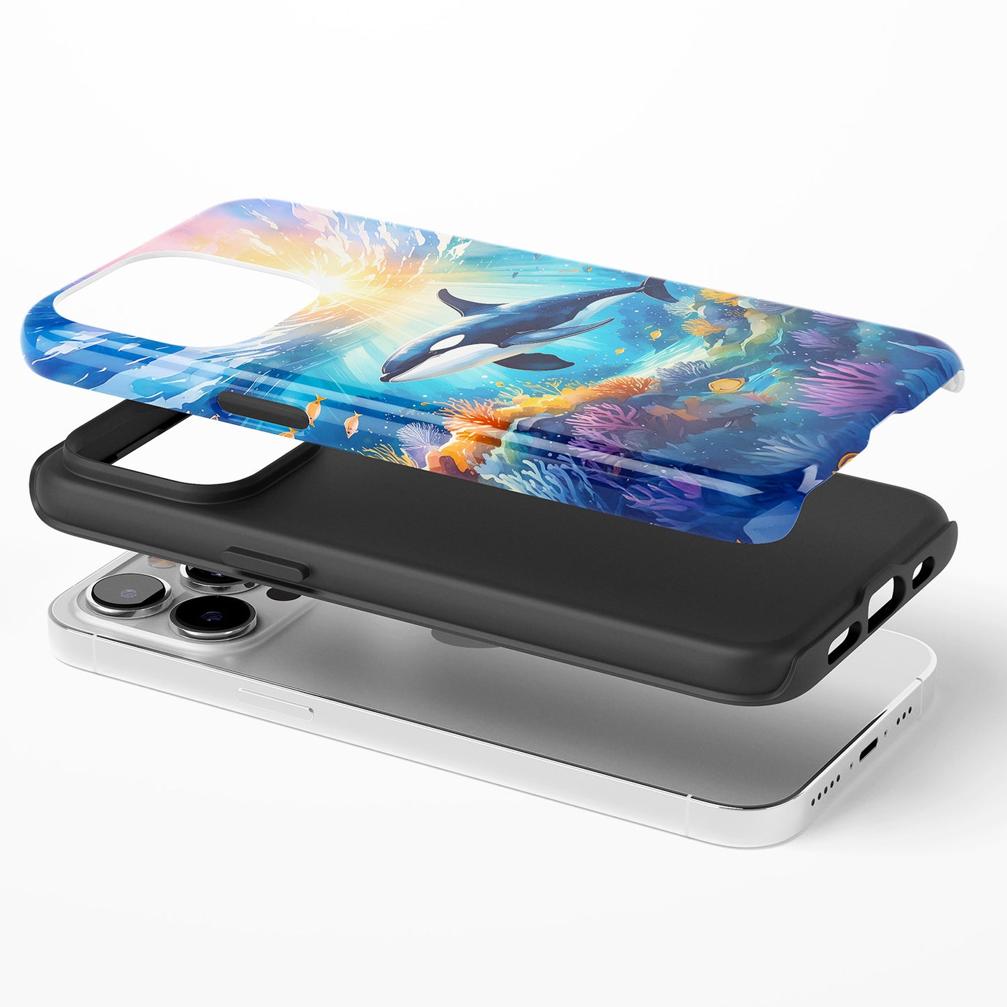 Orca Coral Reef Underwater Phone Case
