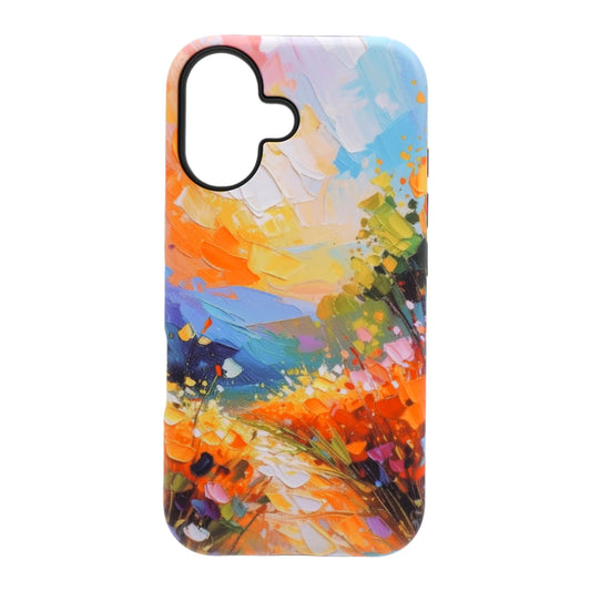 Colorfield Path vibrant abstract painted phone case with expressive brushstroke artwork