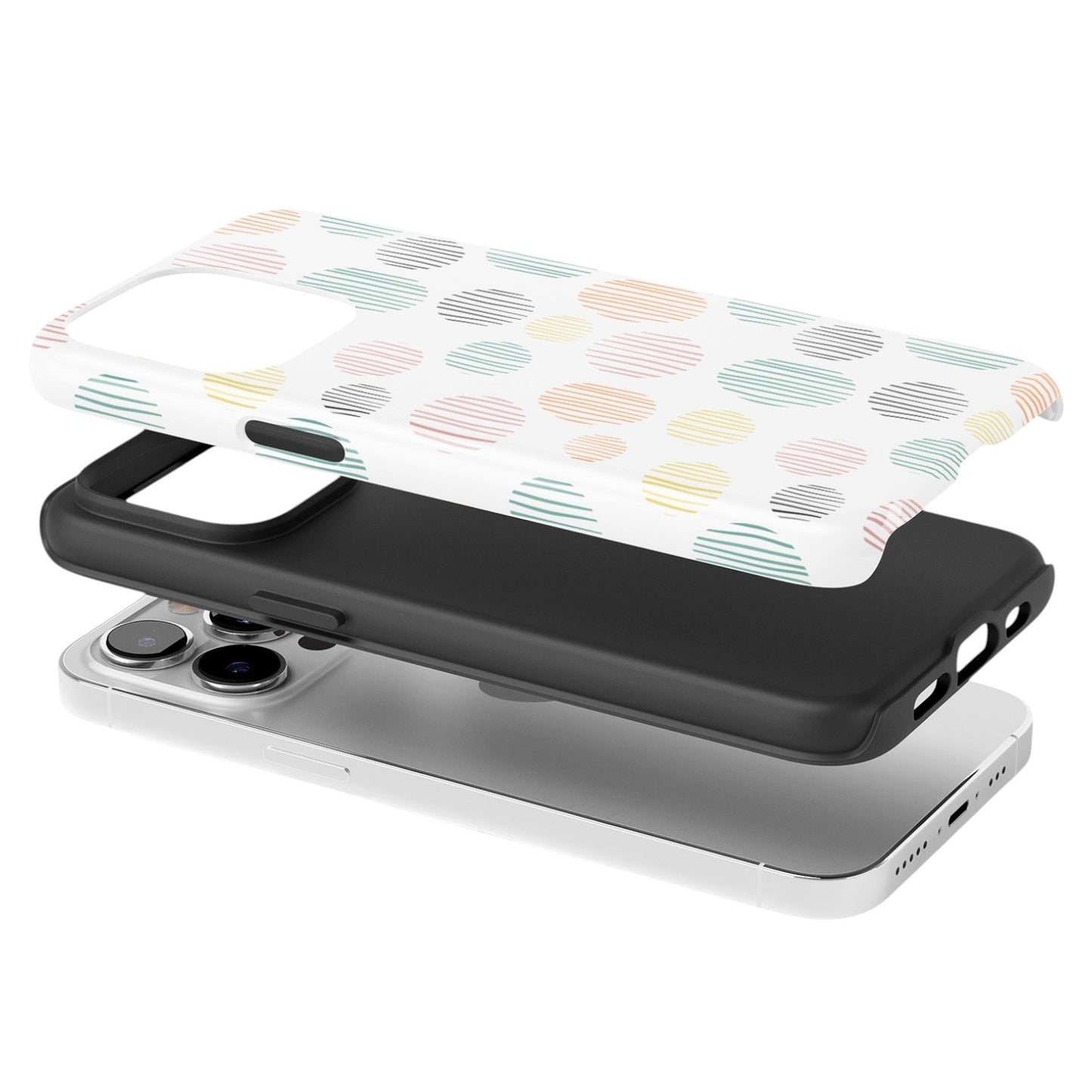 Multicolor Circle Line Pattern Phone Case