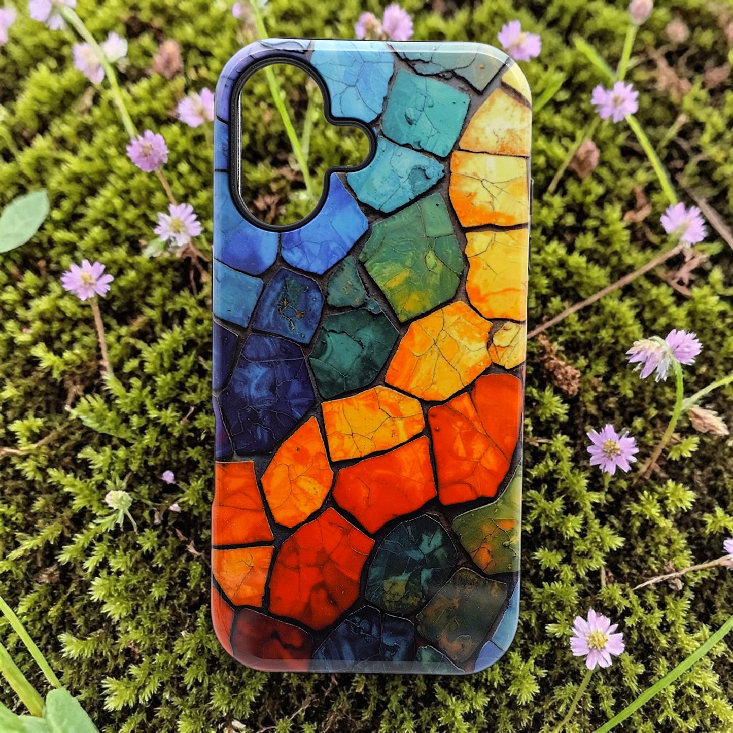 Radiant Mosaic Glow Colorful Phone Case