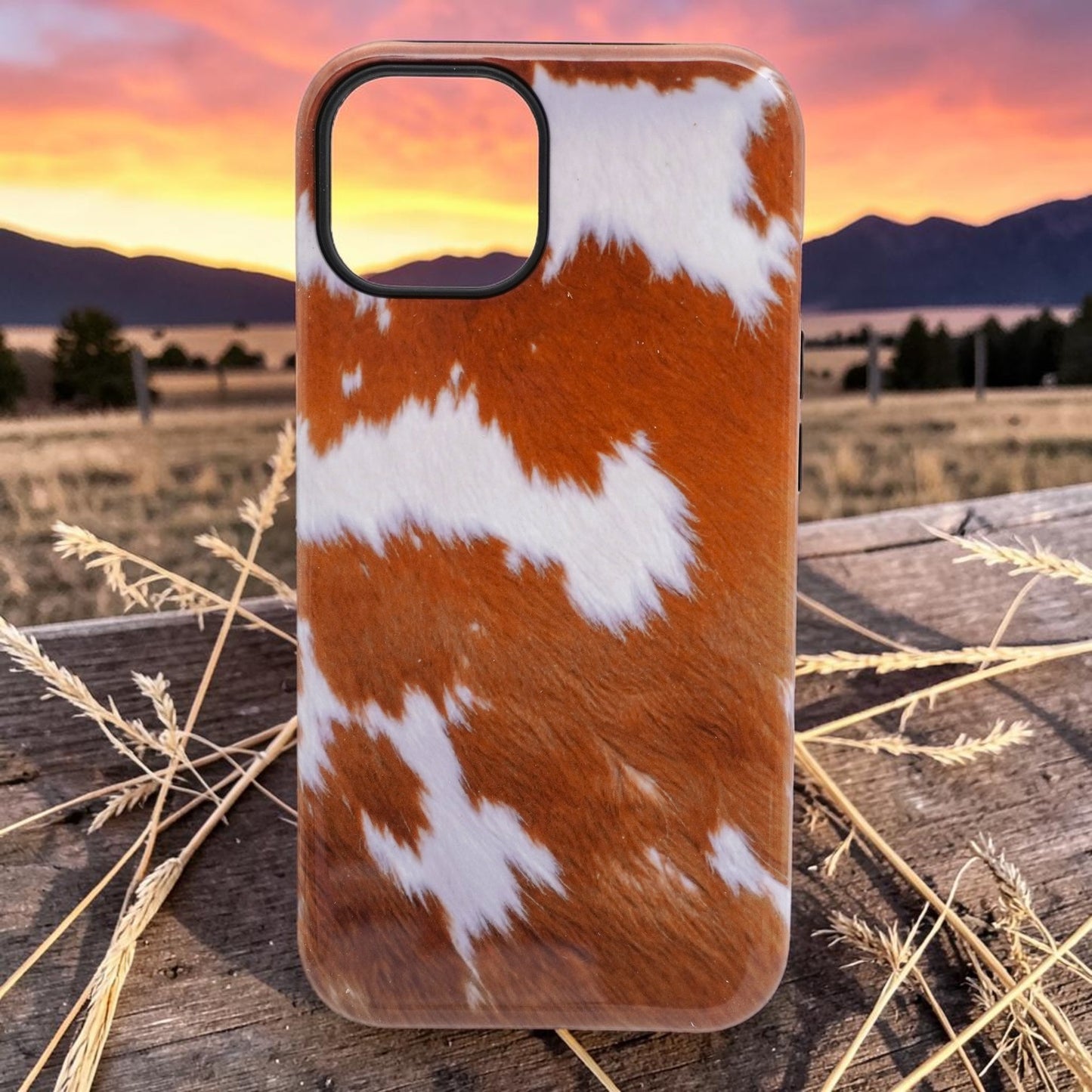 Rustic Southwest Cow Pattern Phone Case