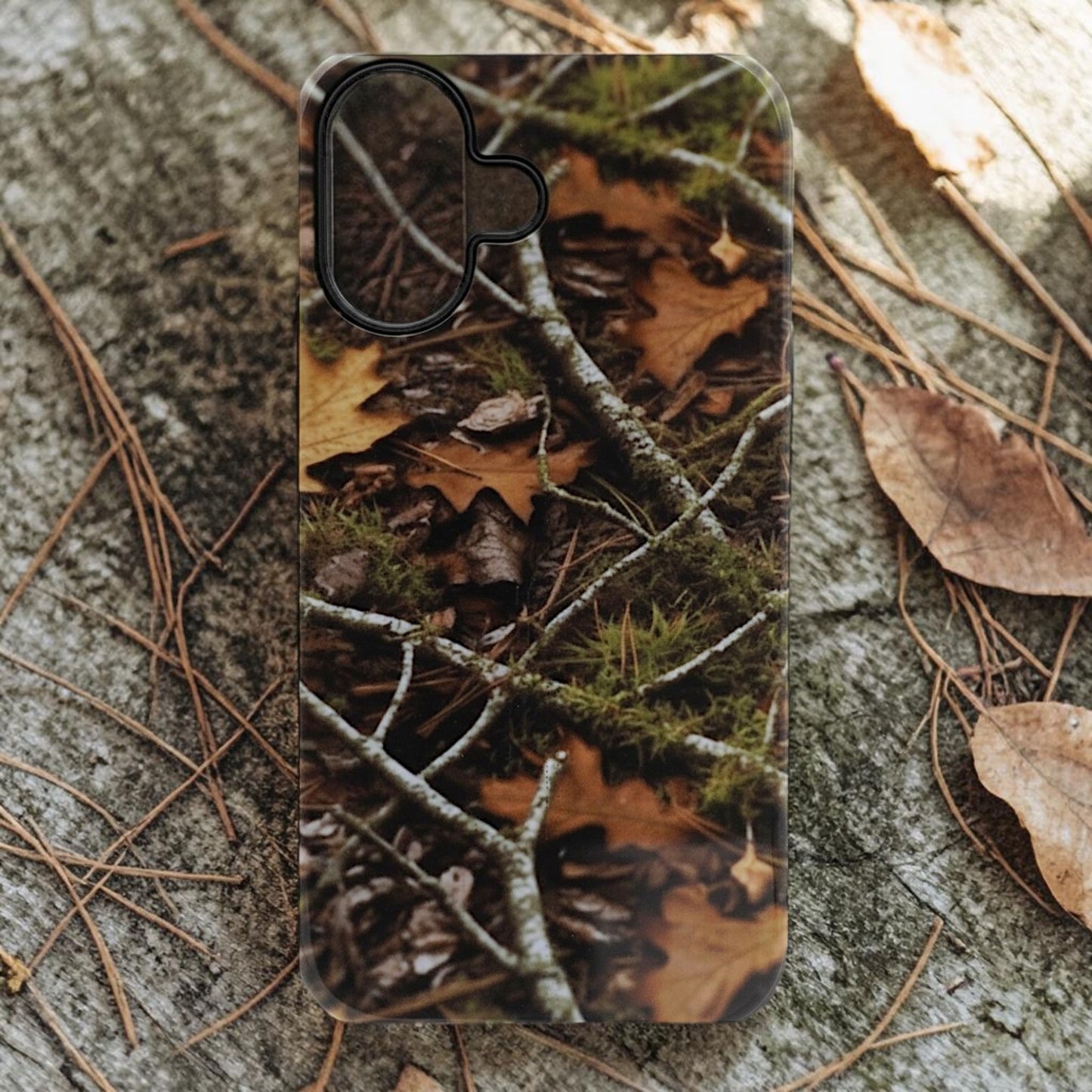 Camo Sticks and Leaves Phone Case