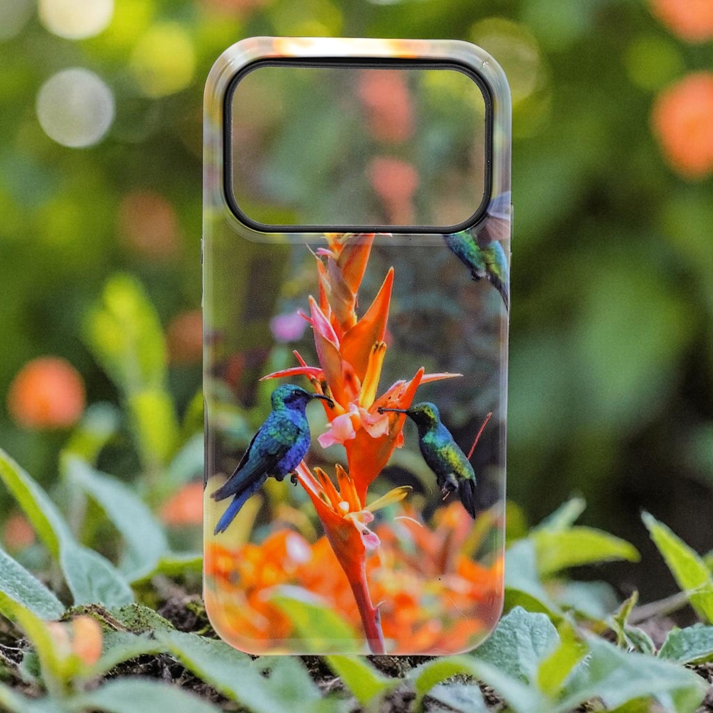 Tropical Hummingbird Garden Phone Case