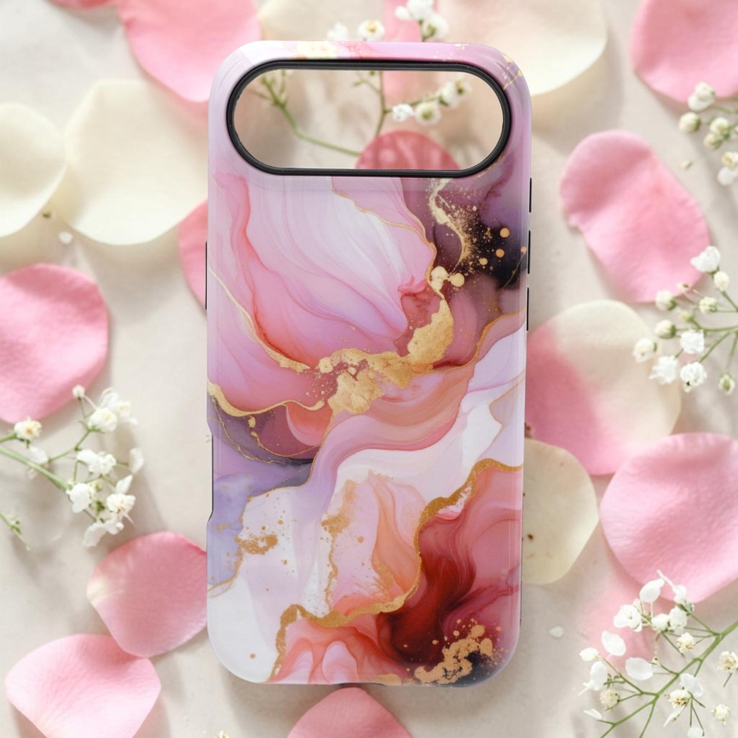 Golden Marble Swirl Abstract Phone Case