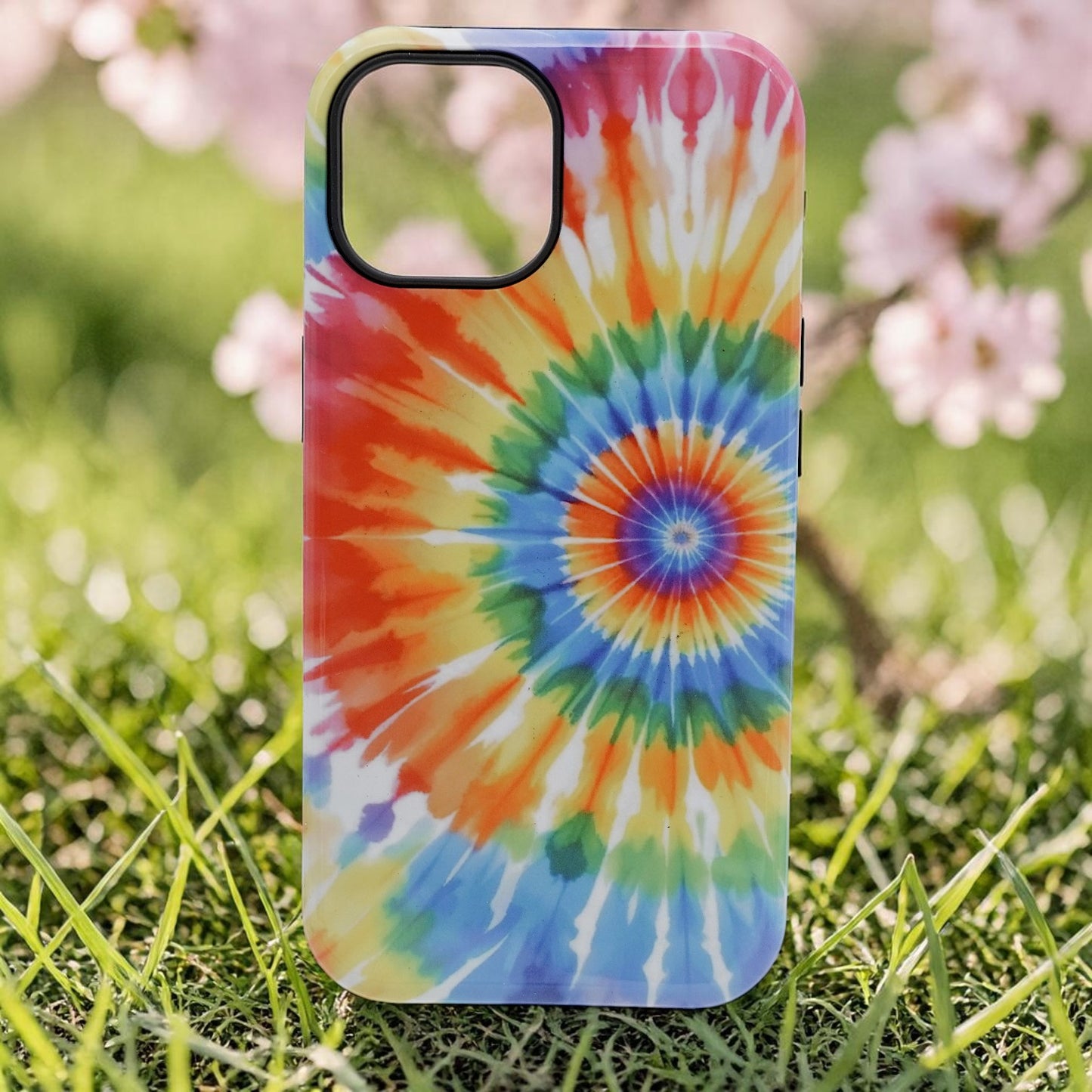 Rainbow Tie‑Dye Burst Phone Case