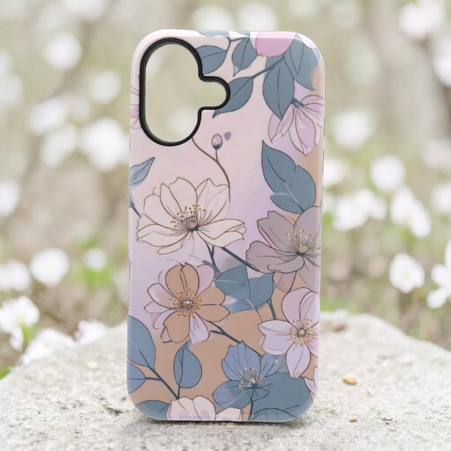 Soft Meadow Bloom Pastel Floral Illustration Phone Case