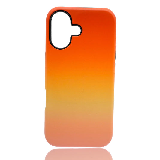 Phone case featuring a smooth orange‑to‑yellow gradient with a warm, glowing finish