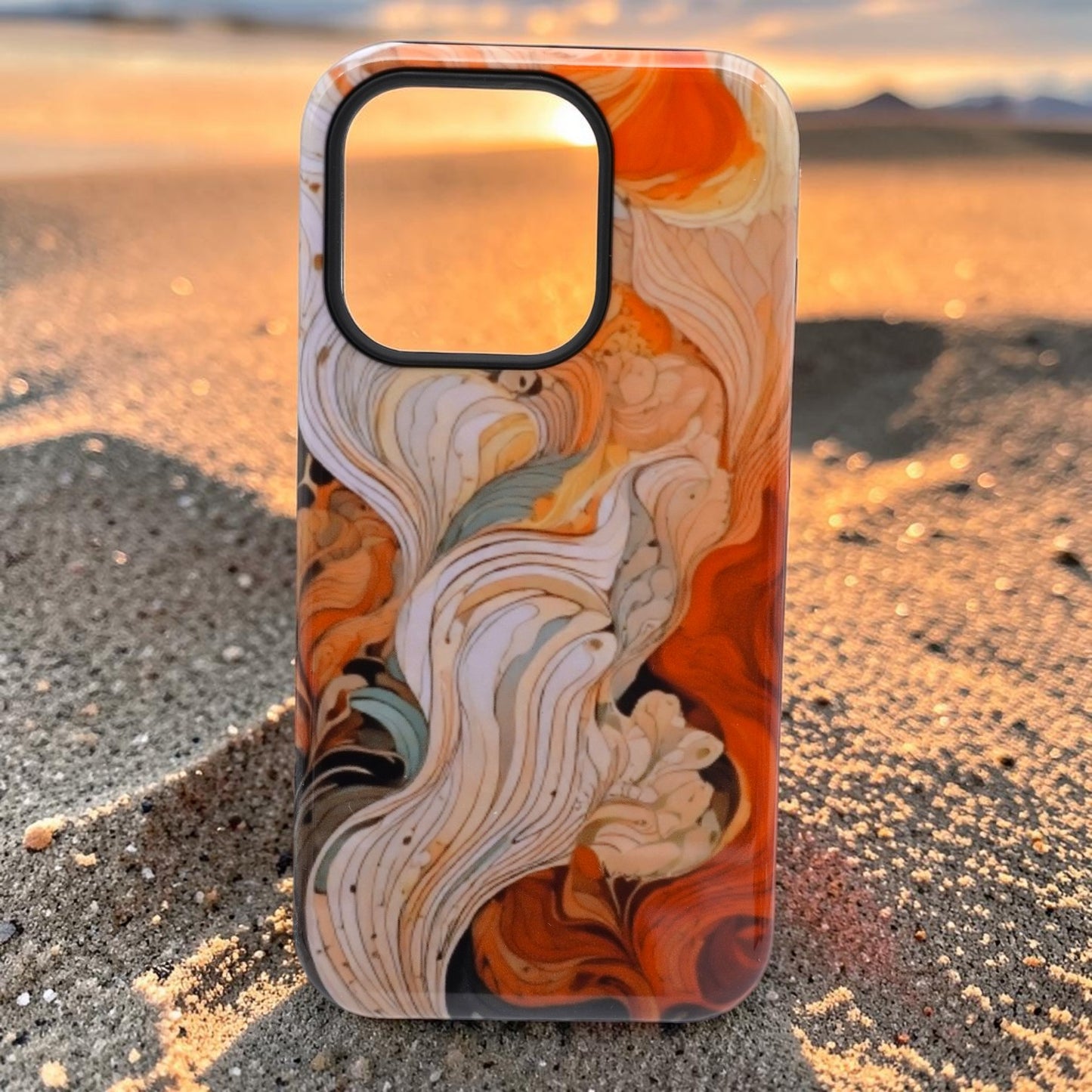 Sunset Marble Swirl Abstract Phone Case