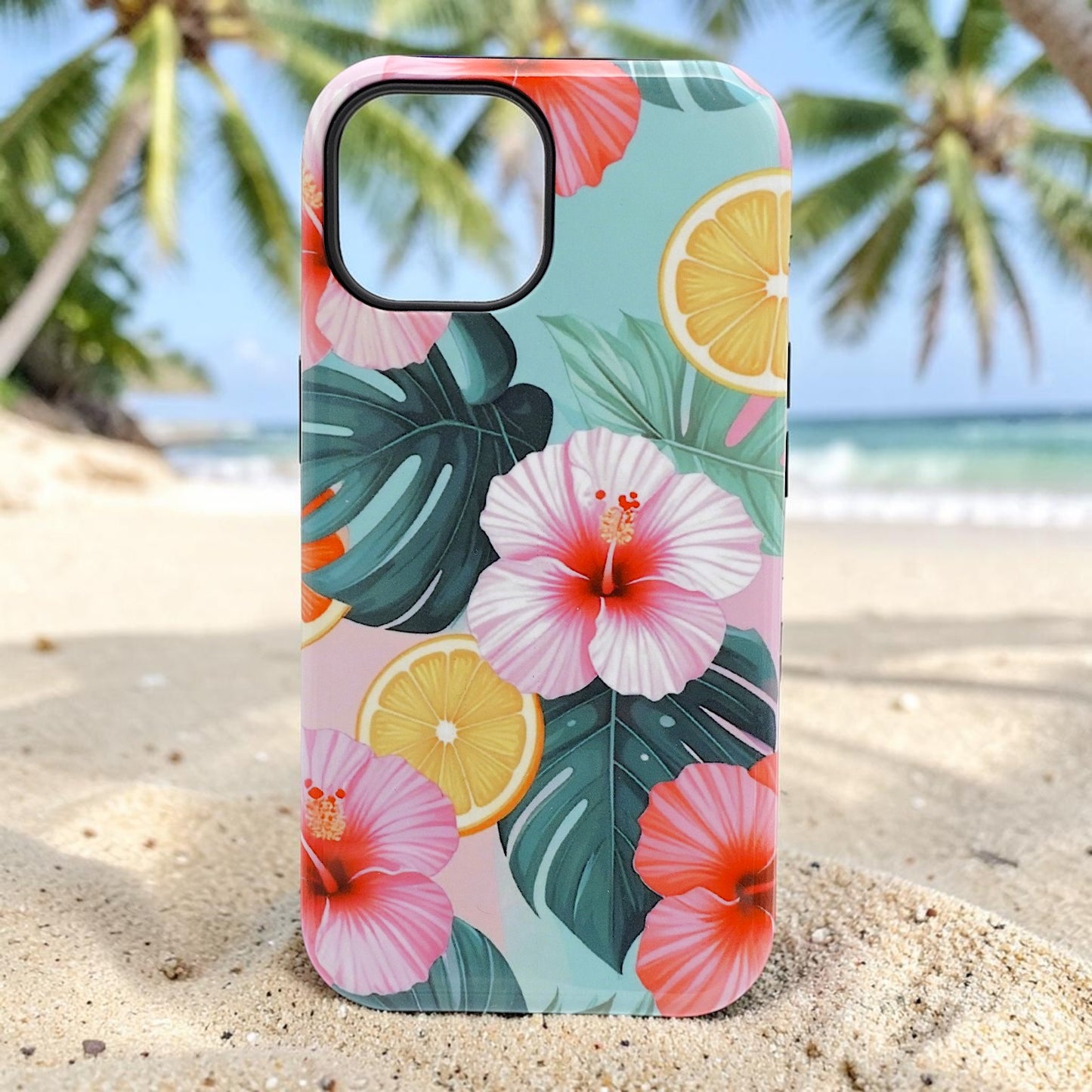Tropical Hibiscus Splash Phone Case